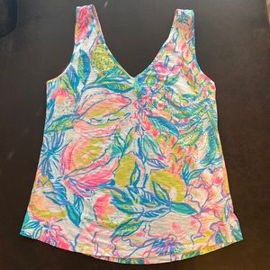 Lilly Pulitzer Gigi Tank Top in Multi Fiesta Bamba - Small